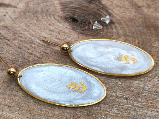 Boucles d’oreilles – Feuilles de givre