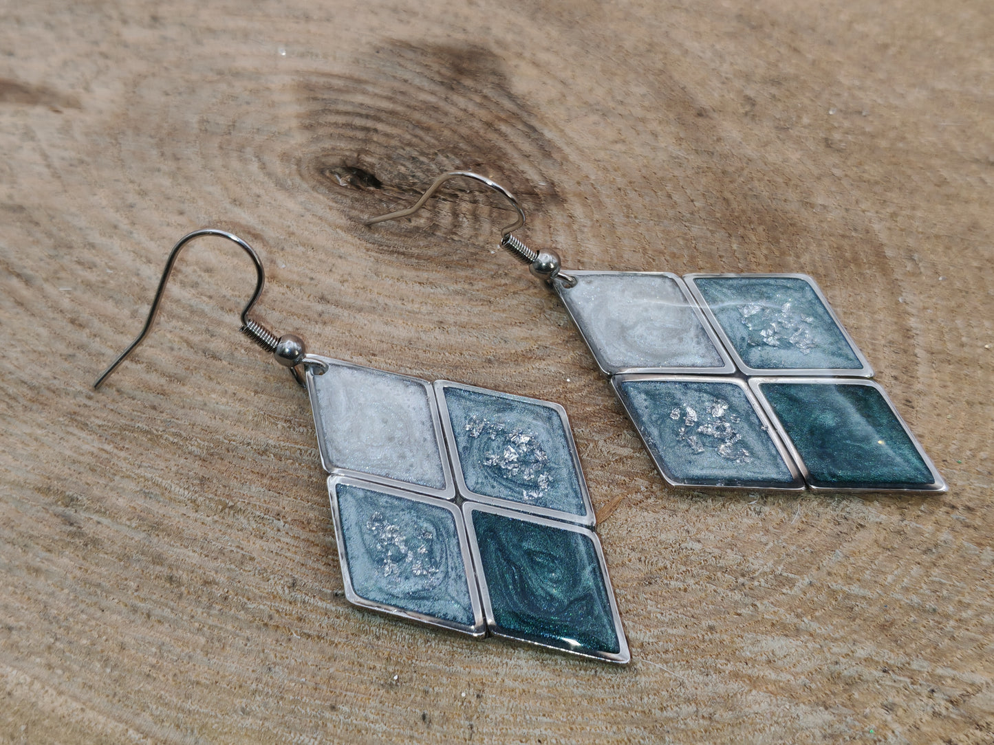 Boucles d’oreilles – Reflets géométriques