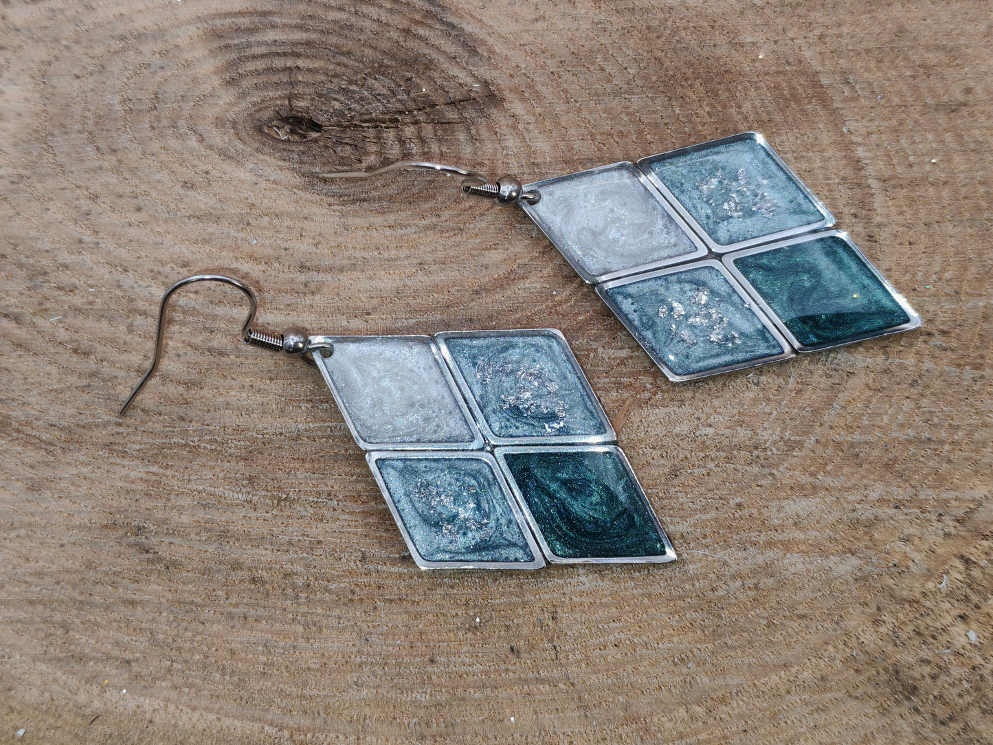 Boucles d’oreilles – Reflets géométriques