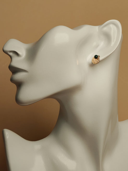Boucles d’oreilles – Disques dorés texturés