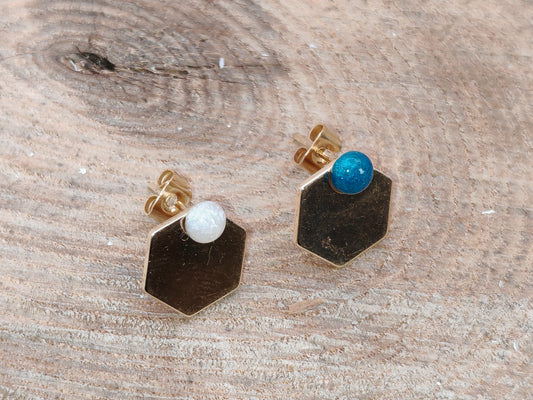 Clous d’oreilles – Éclats discrets et géométrie dorée