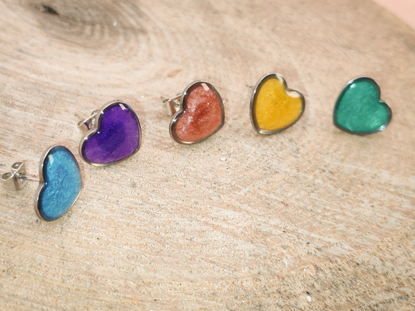 Clous d’oreilles – Cœurs scintillants