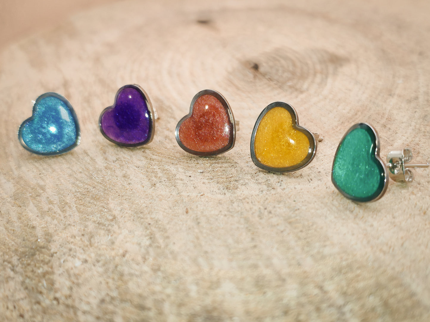 Clous d’oreilles – Cœurs scintillants