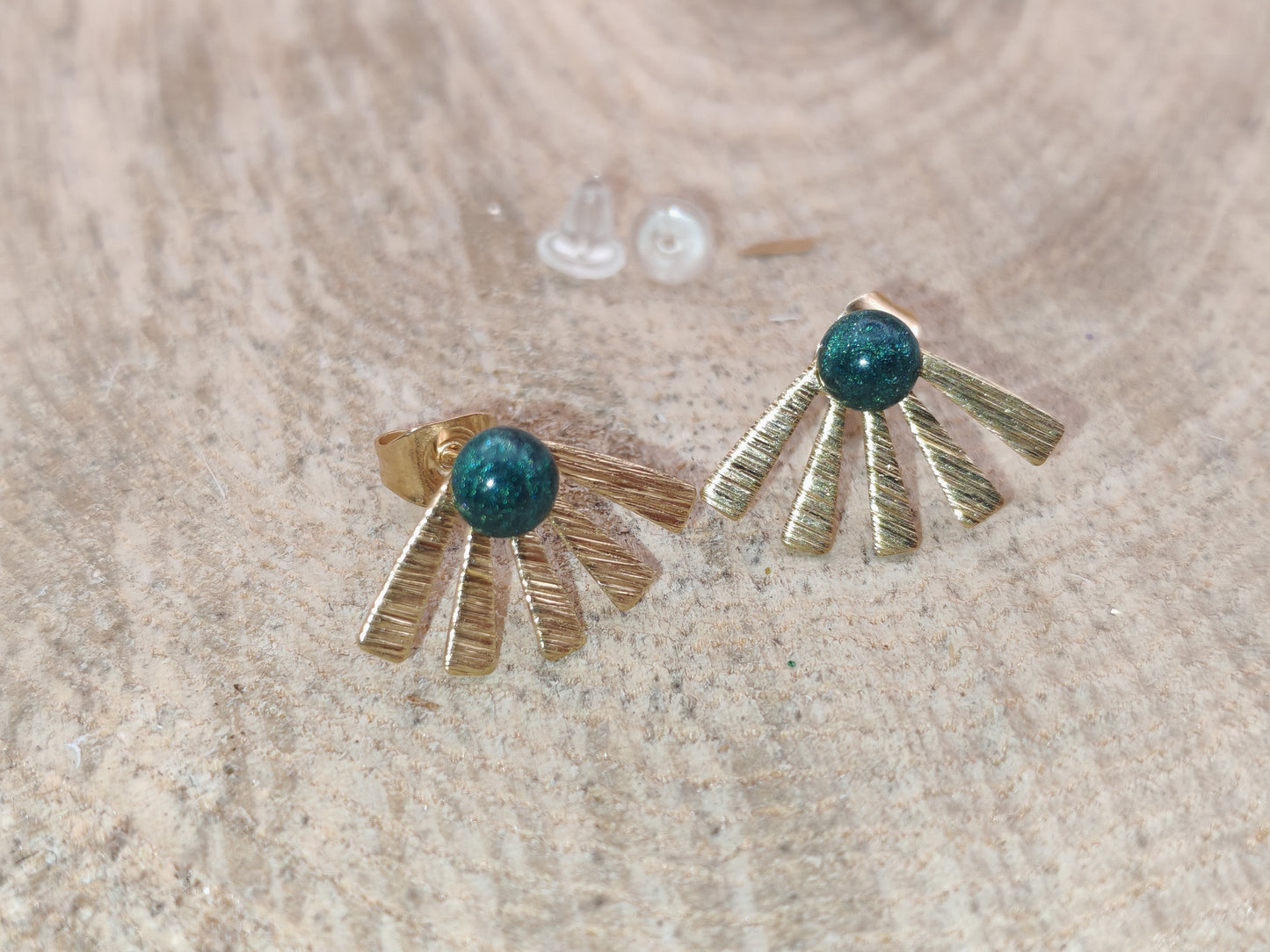 Clous d'oreille - Rayons dorés