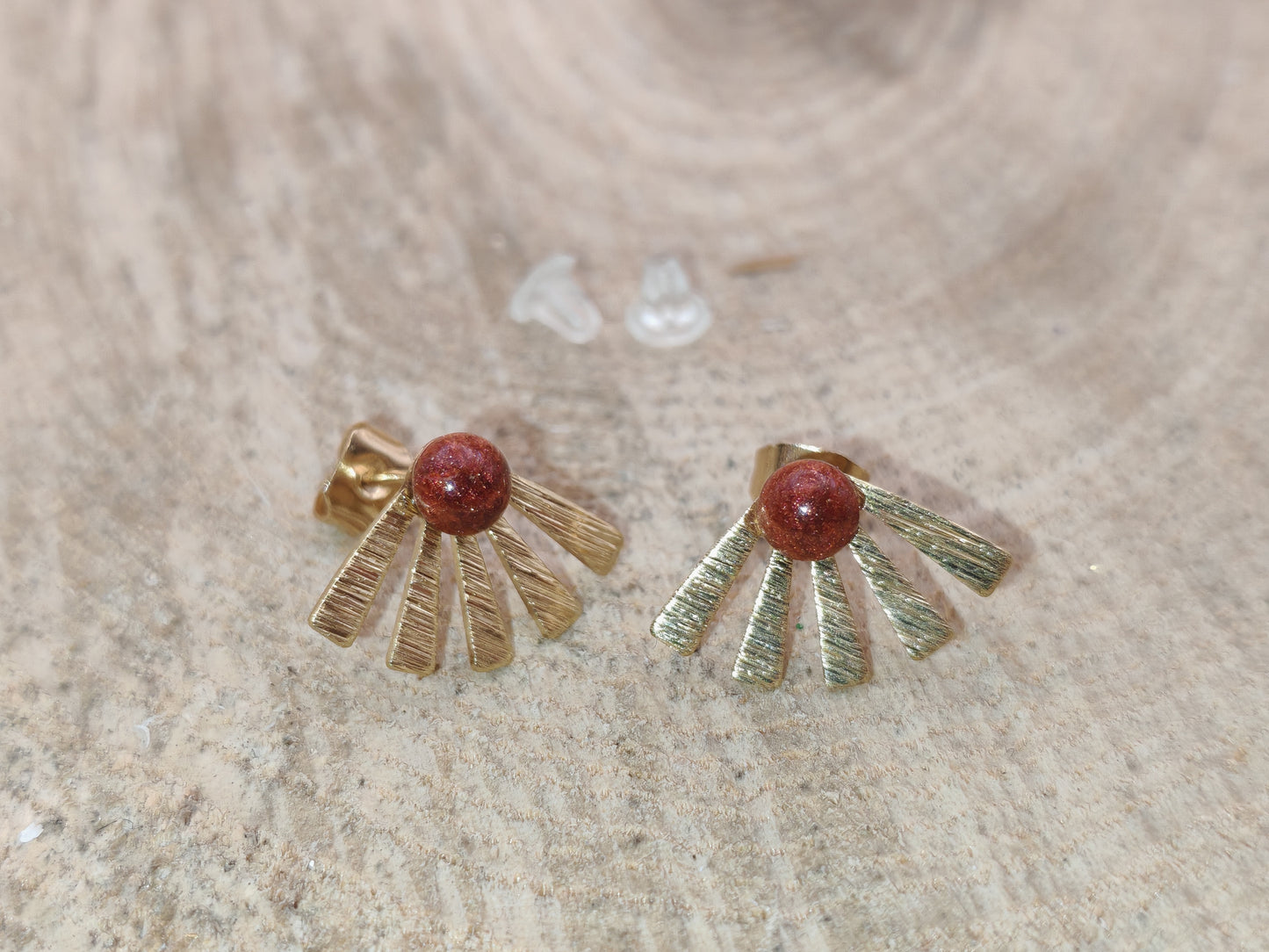 Clous d'oreille - Rayons dorés