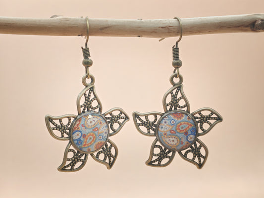 Boucles d’oreilles – Fleur de cachemire