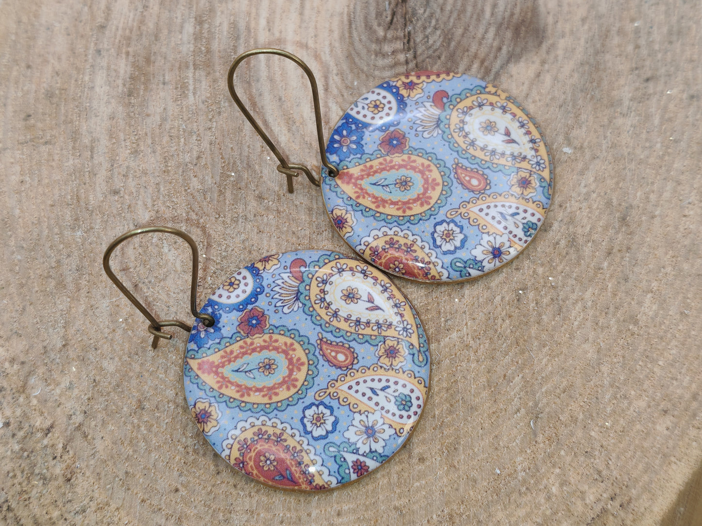 Boucles d’oreilles dormeuses – Rêveries paisley