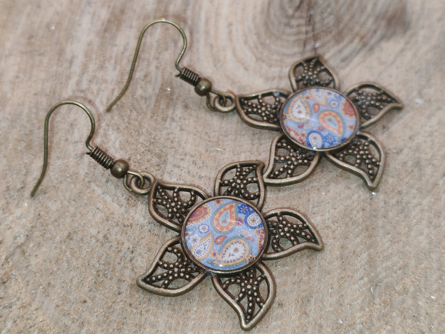 Boucles d’oreilles – Fleur de cachemire