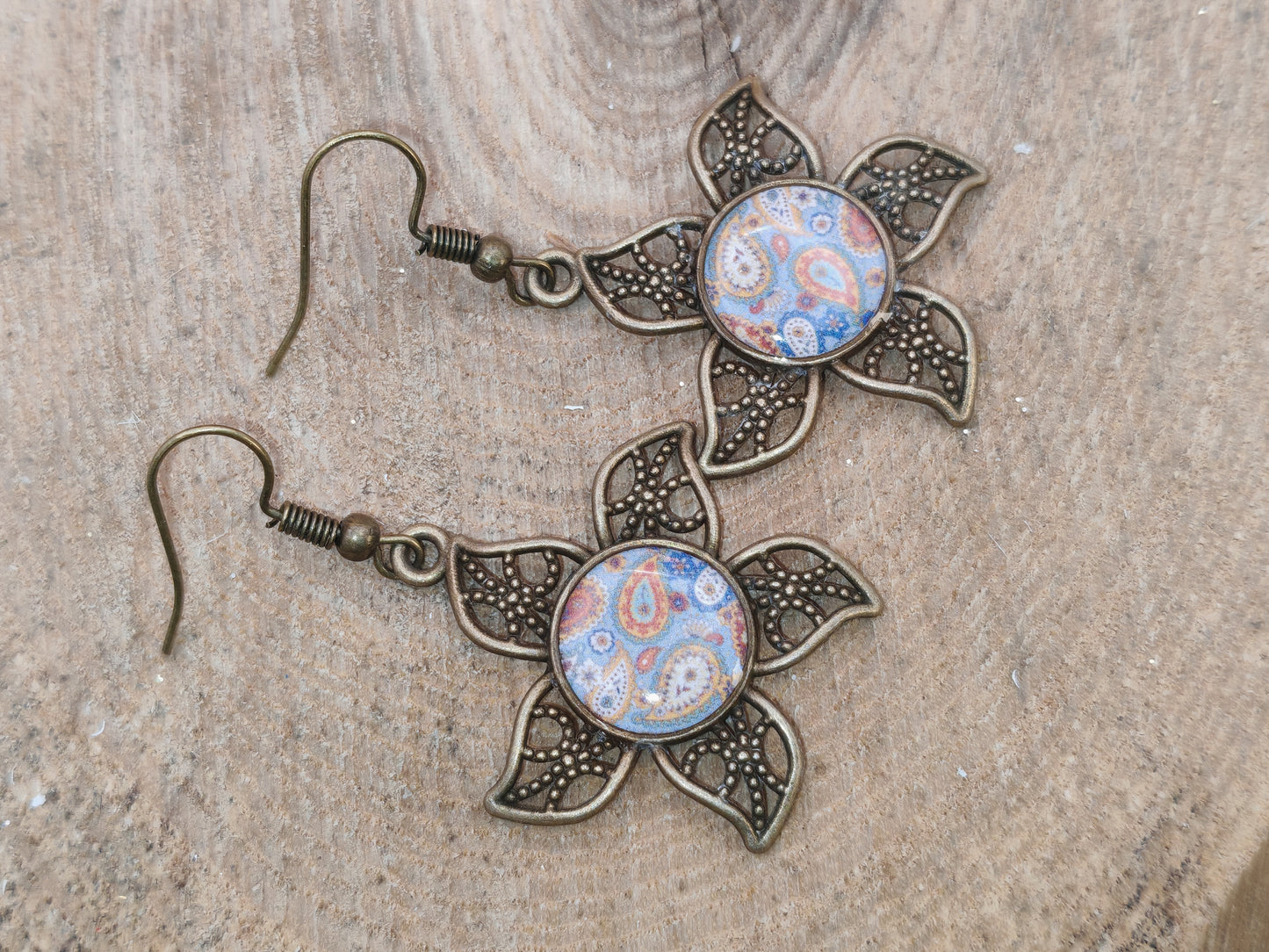 Boucles d’oreilles – Fleur de cachemire
