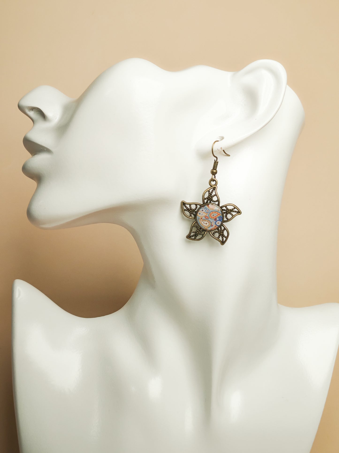 Boucles d’oreilles – Fleur de cachemire