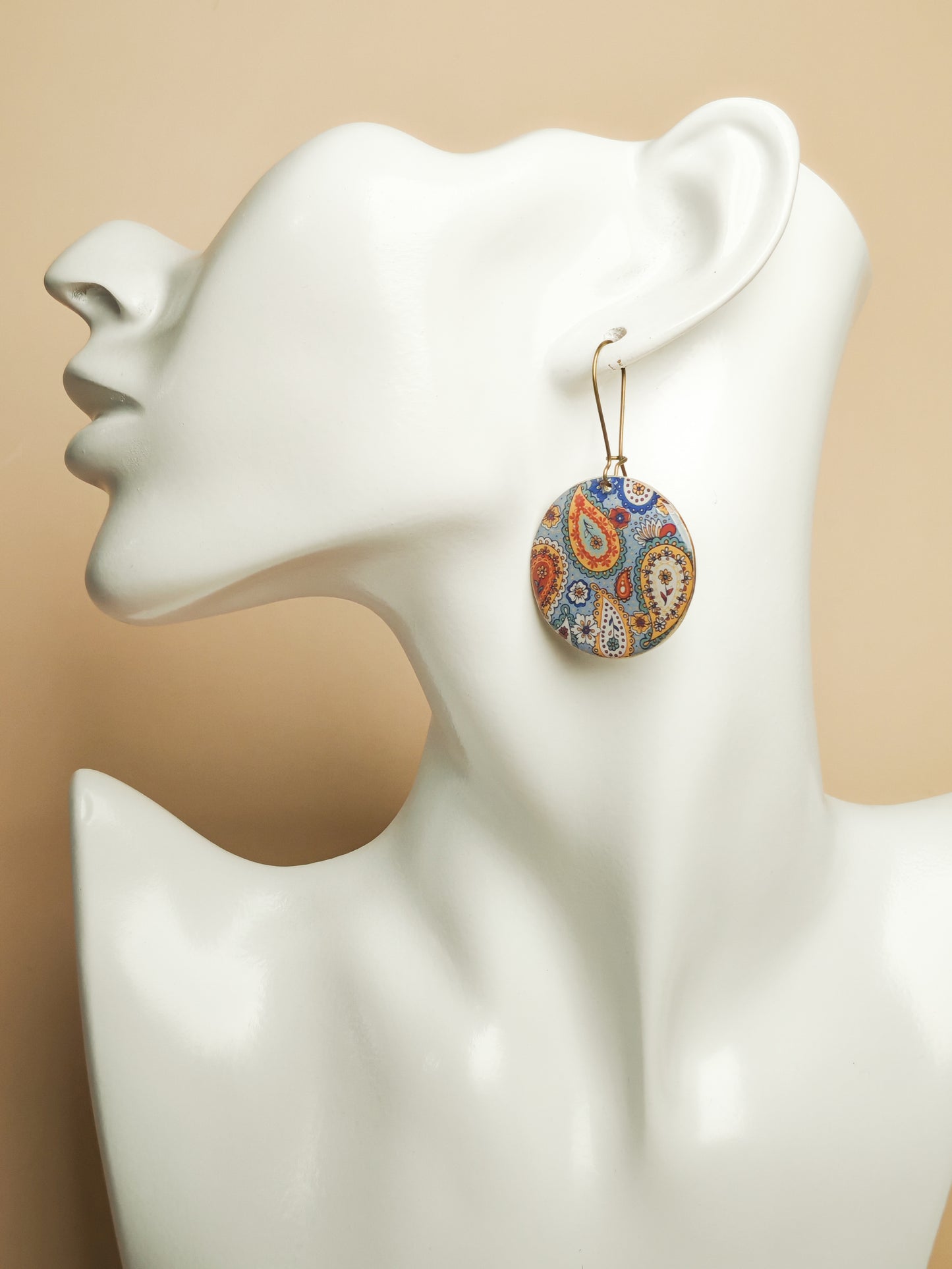 Boucles d’oreilles dormeuses – Rêveries paisley