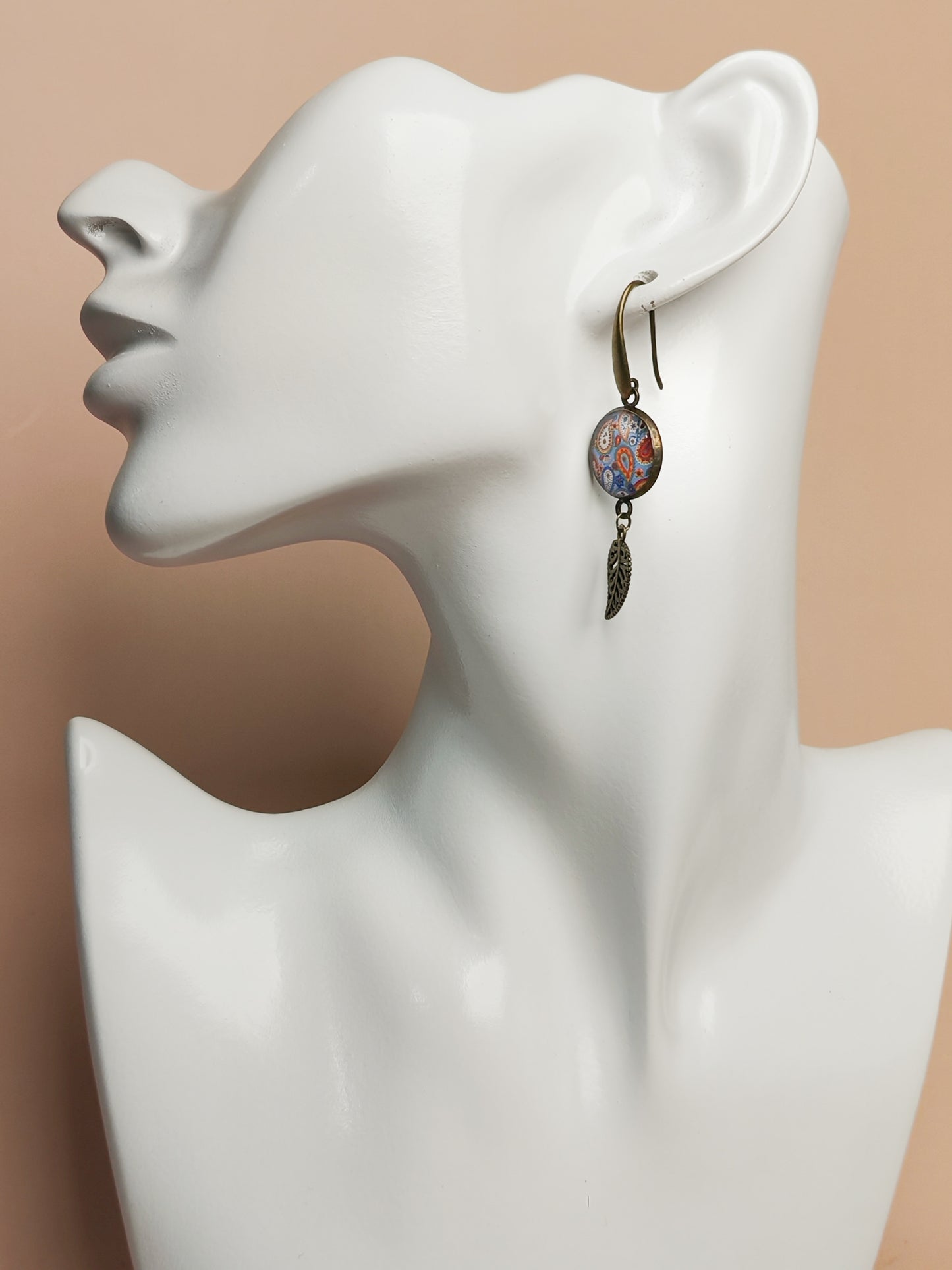 Boucles d’oreilles – Feuilles cachemire