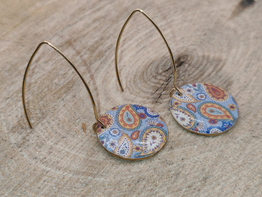 Boucles d’oreilles – Murmures paisley suspendus