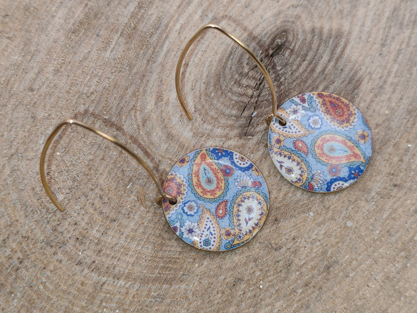 Boucles d’oreilles – Murmures paisley suspendus