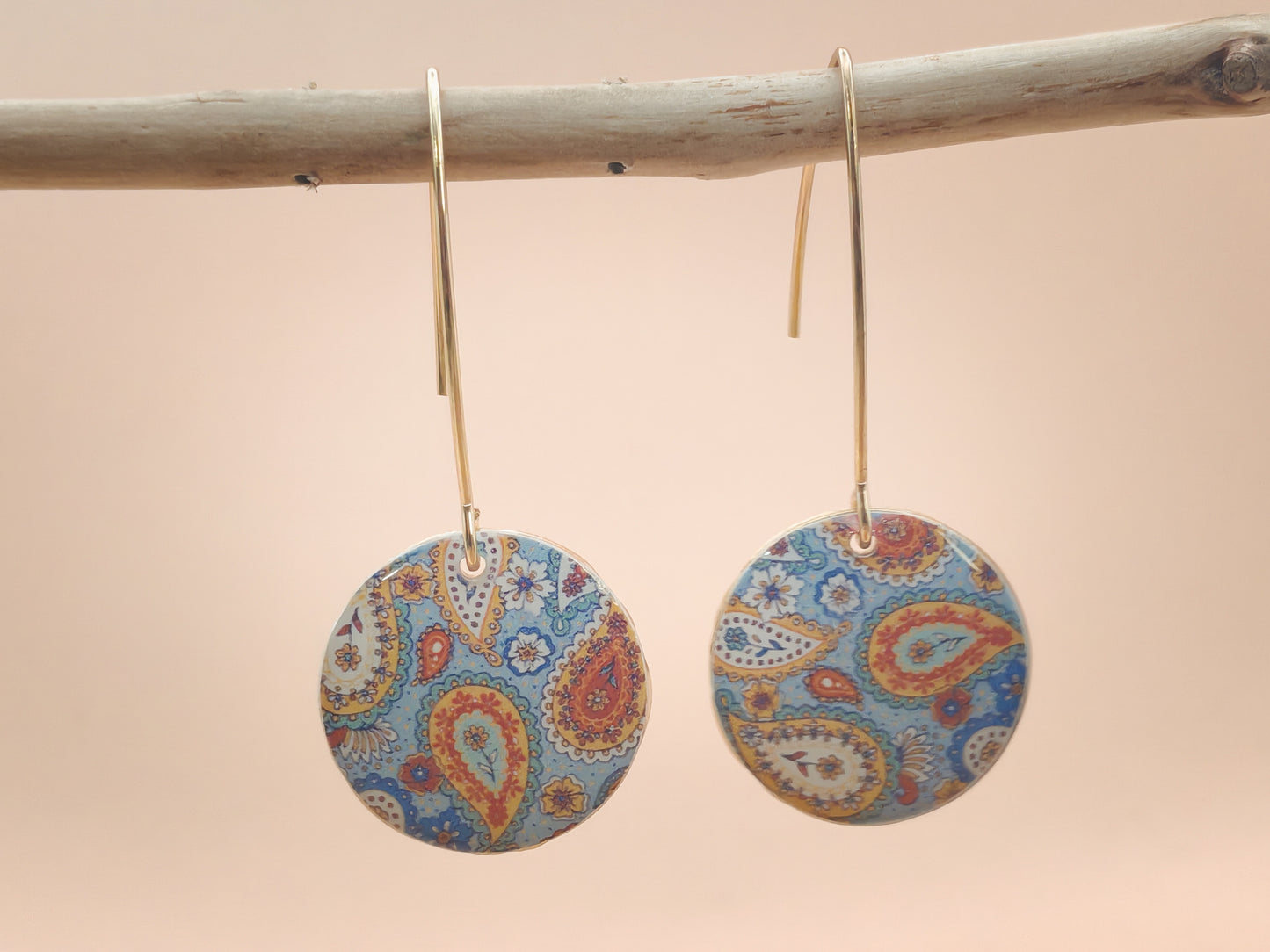 Boucles d’oreilles – Murmures paisley suspendus