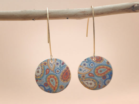 Boucles d’oreilles – Murmures paisley suspendus