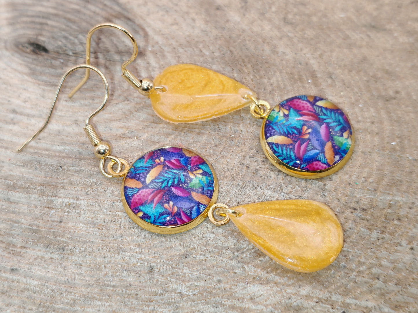 Boucles d’oreilles – Feuillages solaires
