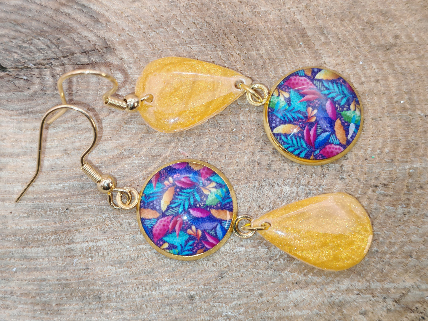 Boucles d’oreilles – Feuillages solaires