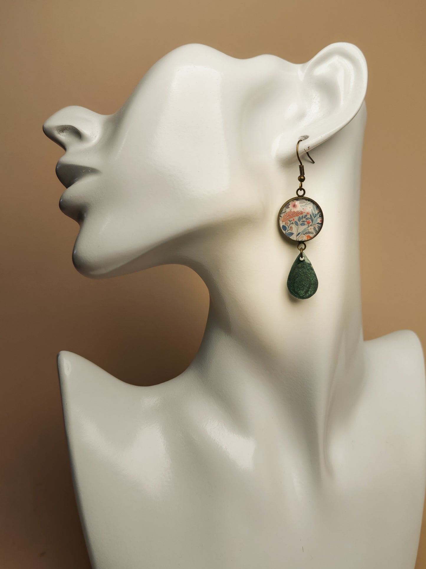 Boucles d’oreilles asymétriques – Herbier doux