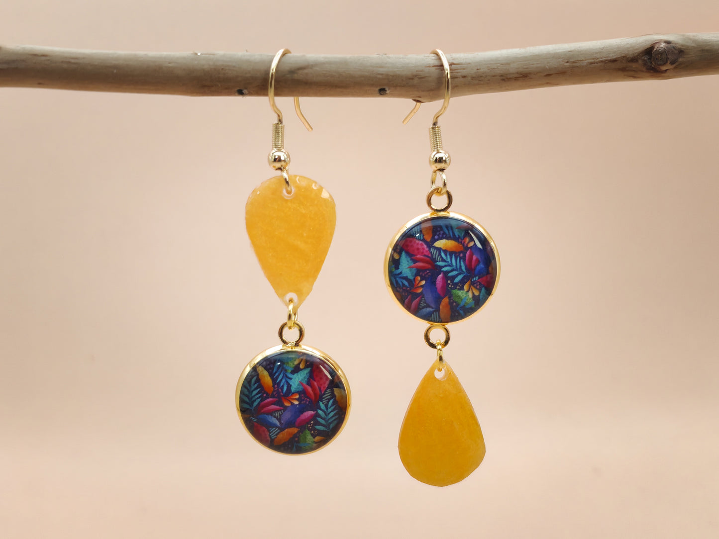 Boucles d’oreilles – Feuillages solaires