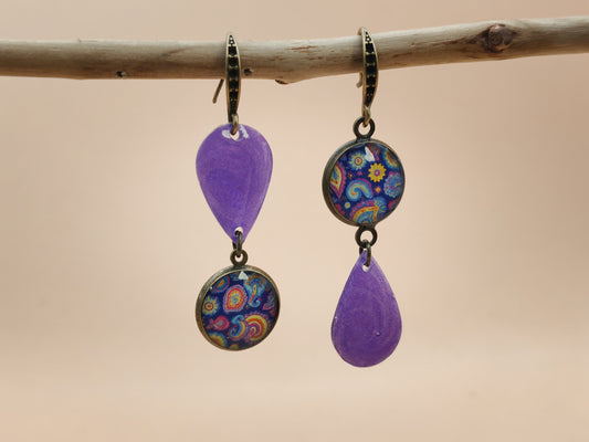 Boucles d’oreilles – Vortex améthyste