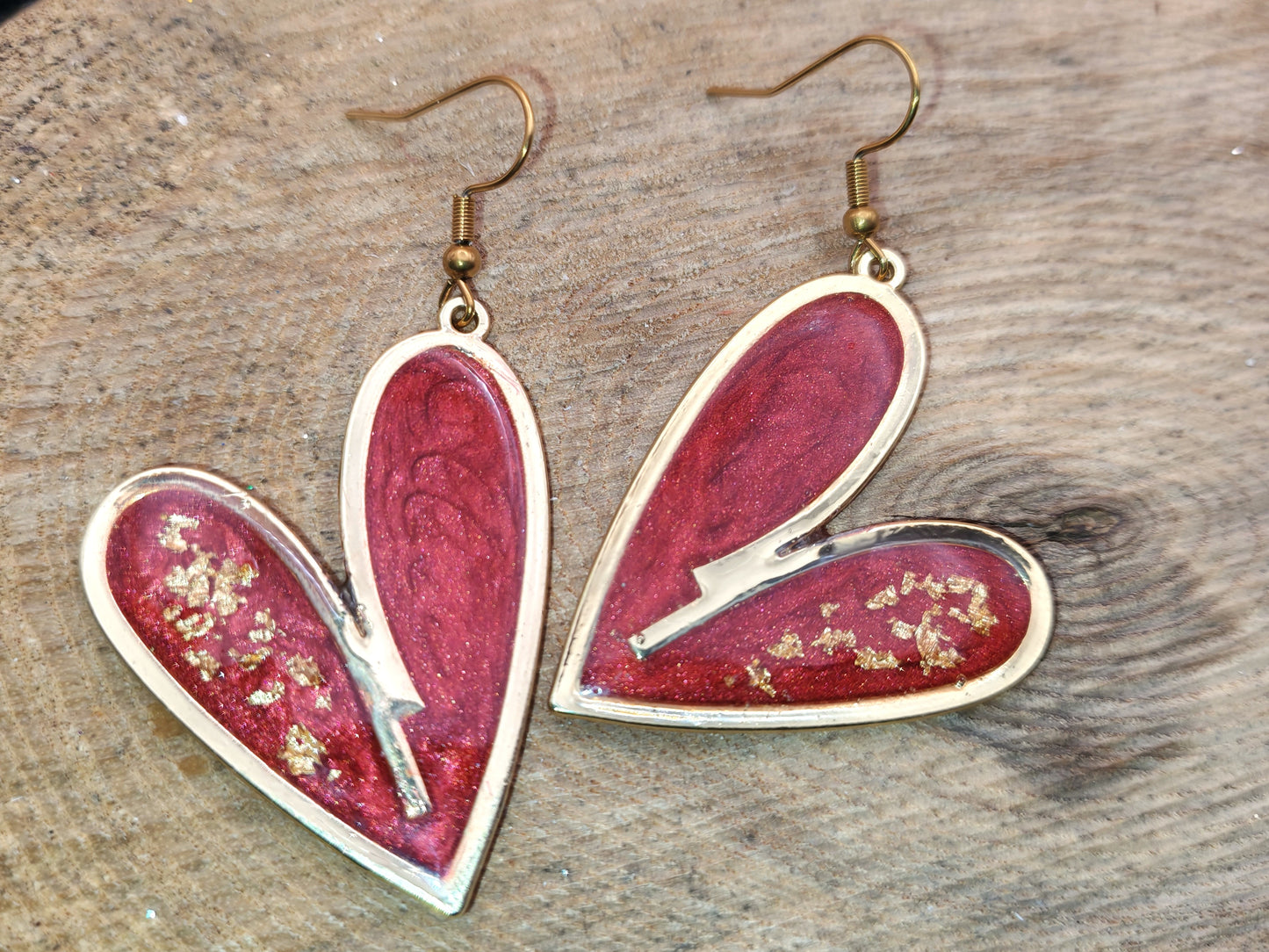 Boucles d’oreilles – Rouge incandescent