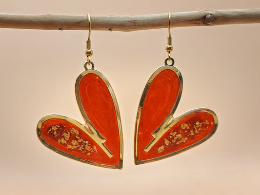 Boucles d’oreilles – Rouge incandescent