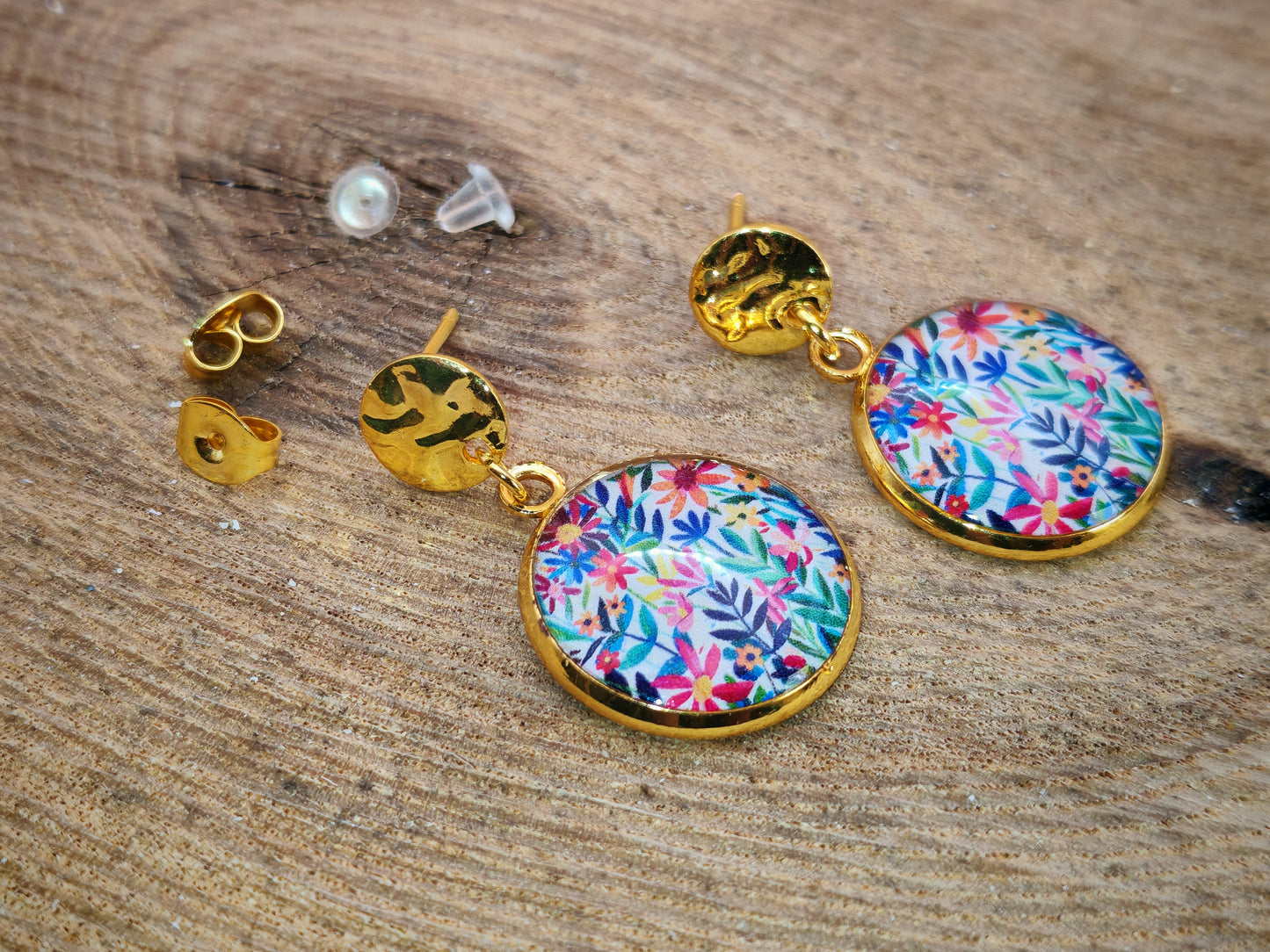 Boucles d’oreilles – Jardin fleuri aux couleurs éclatantes