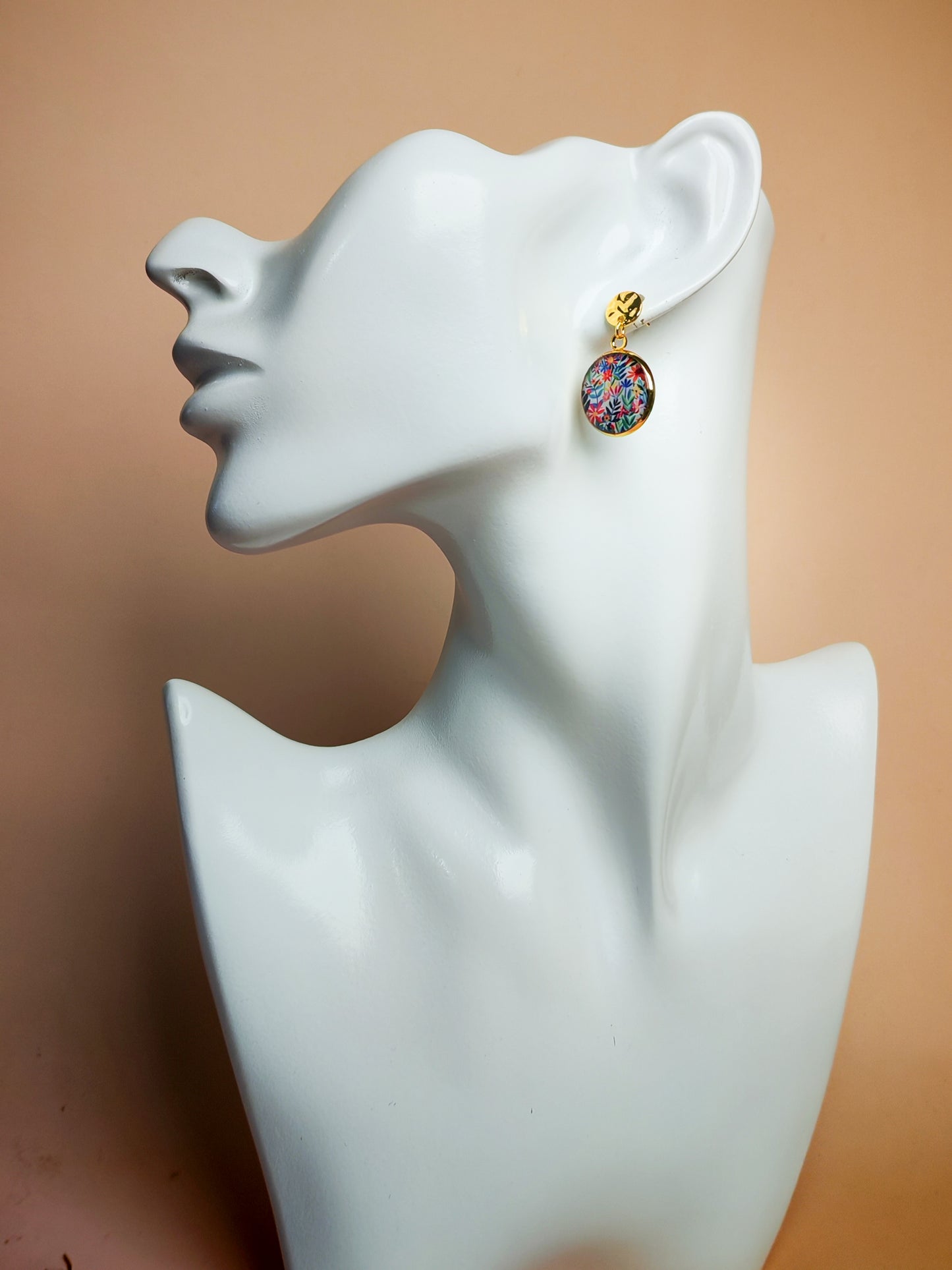 Boucles d’oreilles – Jardin fleuri aux couleurs éclatantes