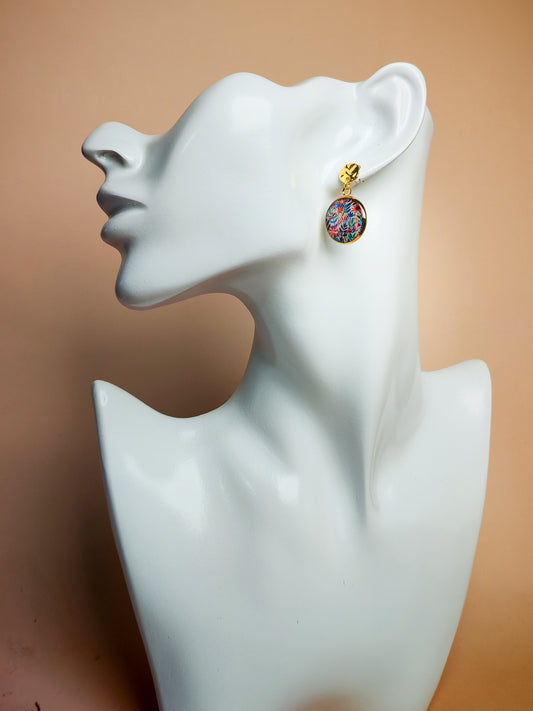 Boucles d’oreilles – Jardin fleuri aux couleurs éclatantes