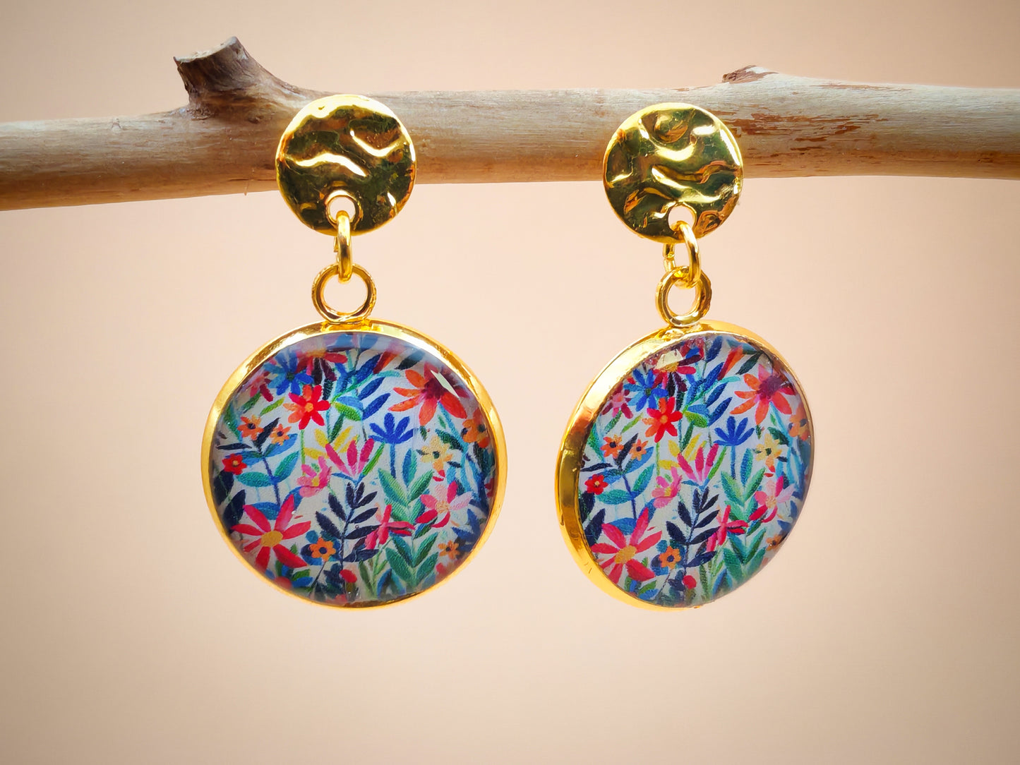 Boucles d’oreilles – Jardin fleuri aux couleurs éclatantes