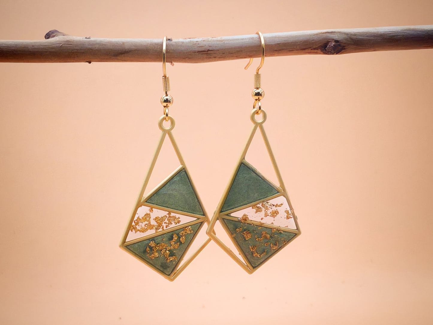 Boucles d’oreilles – Éclat forêt dorée