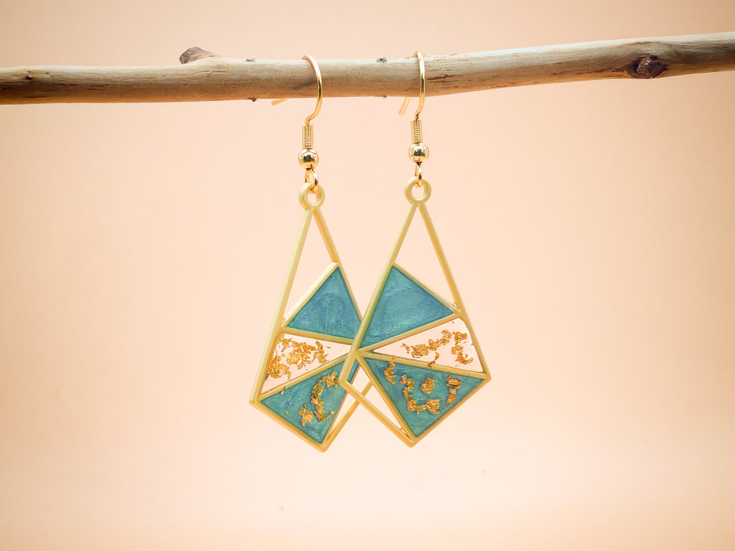 Boucles d’oreilles – Lagune dorée