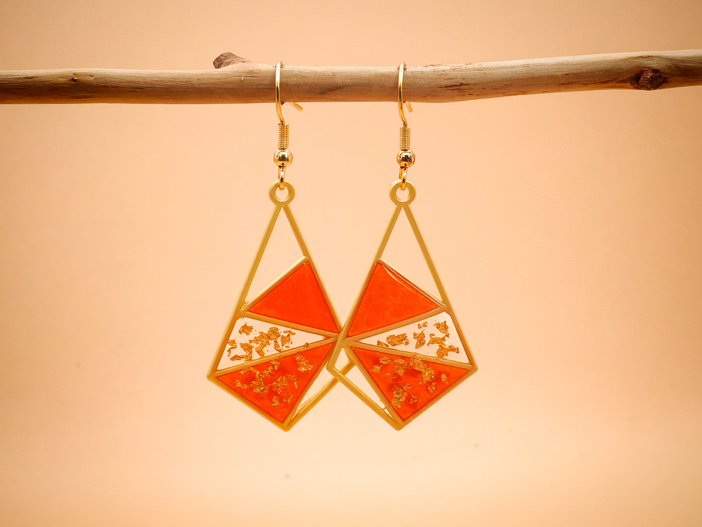 Boucles d’oreilles – Reflets d’Ambre et d’Or