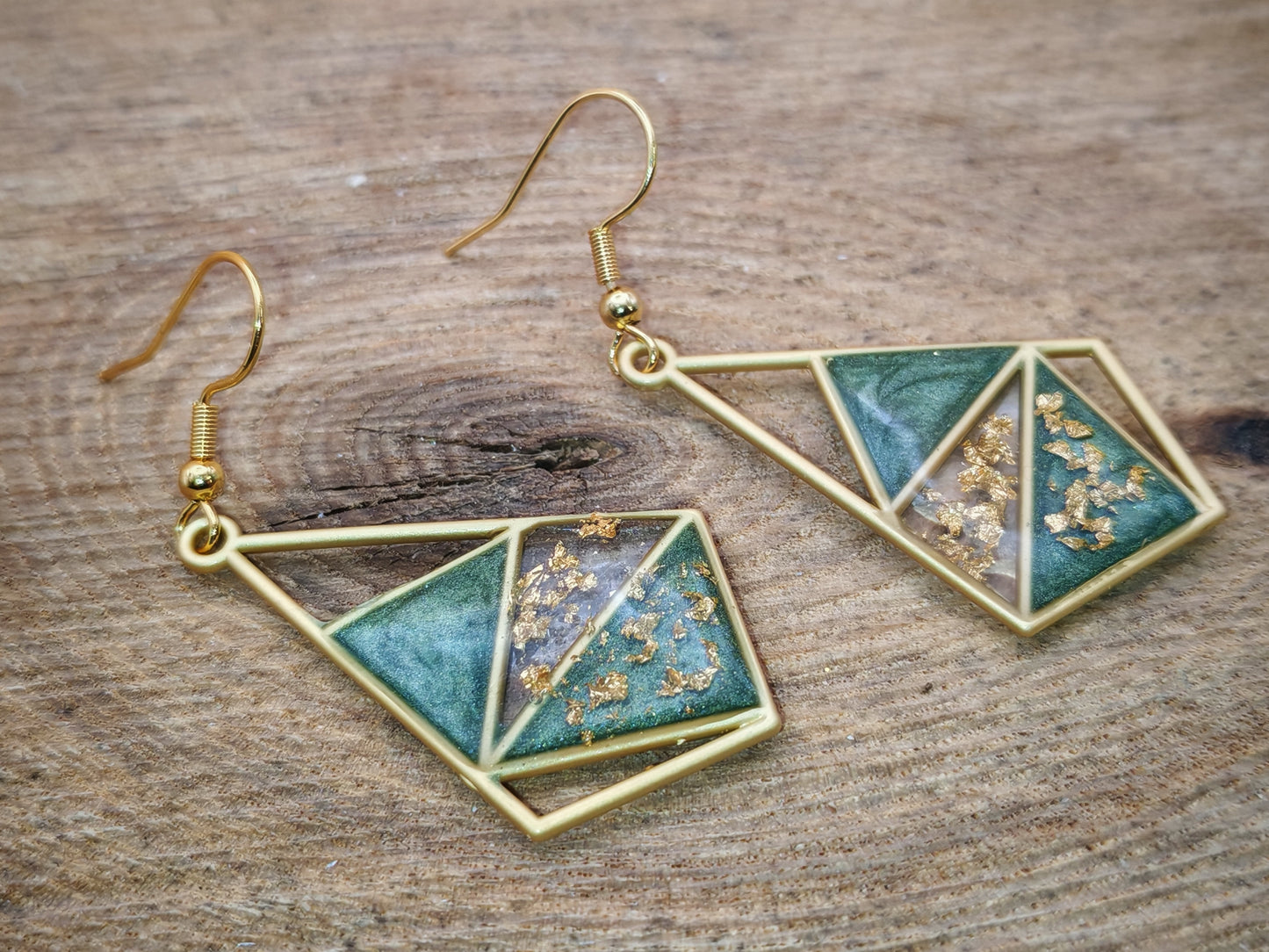 Boucles d’oreilles – Éclat forêt dorée