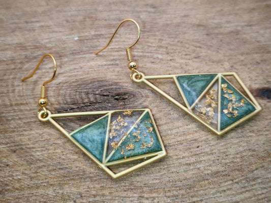 Boucles d’oreilles – Éclat forêt dorée