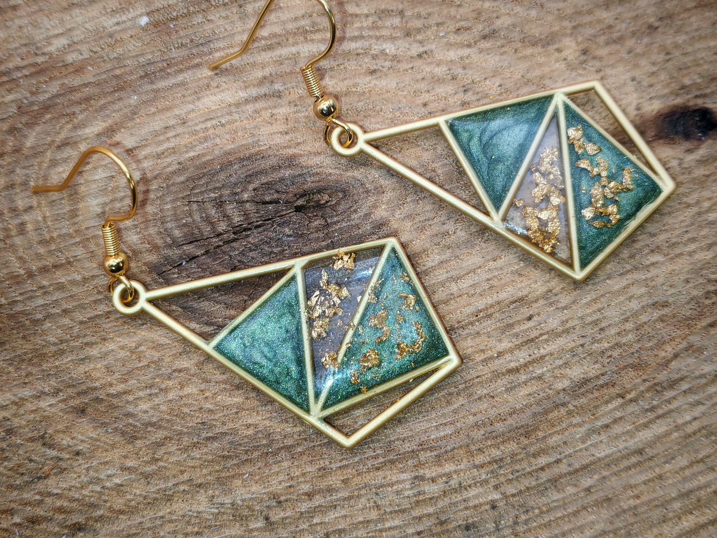 Boucles d’oreilles – Éclat forêt dorée