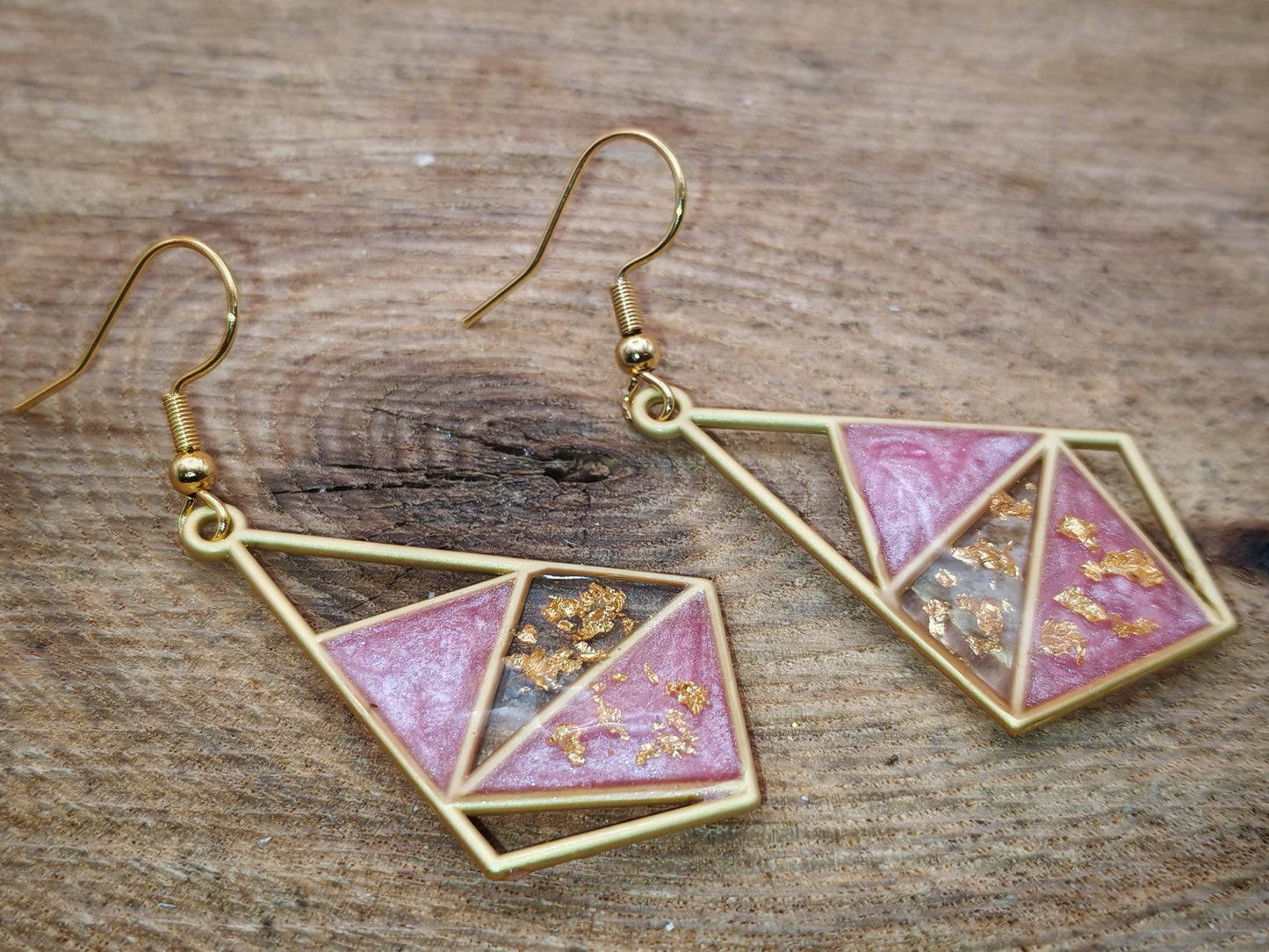 Boucles d’oreilles – Pétale poudré