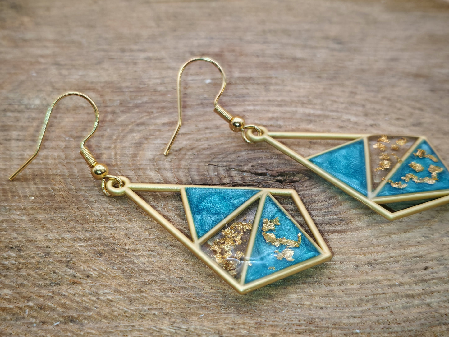 Boucles d’oreilles – Lagune dorée