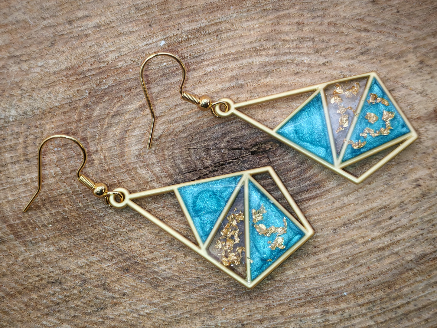 Boucles d’oreilles – Lagune dorée