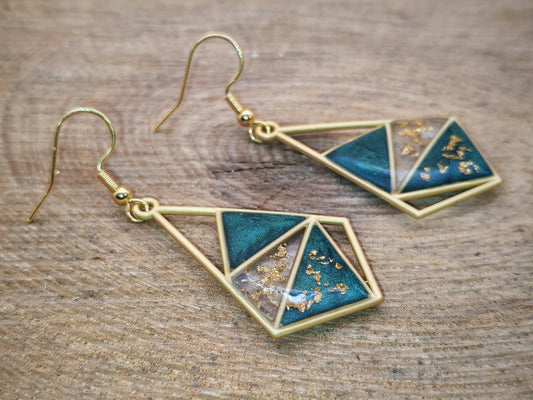 Boucles d’oreilles – Éclat forêt profonde