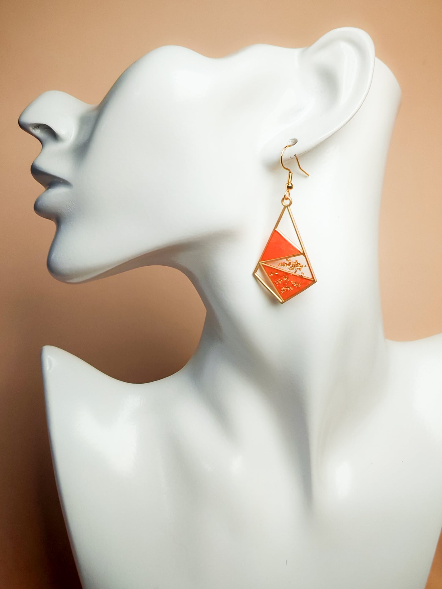 Boucles d’oreilles – Reflets d’Ambre et d’Or