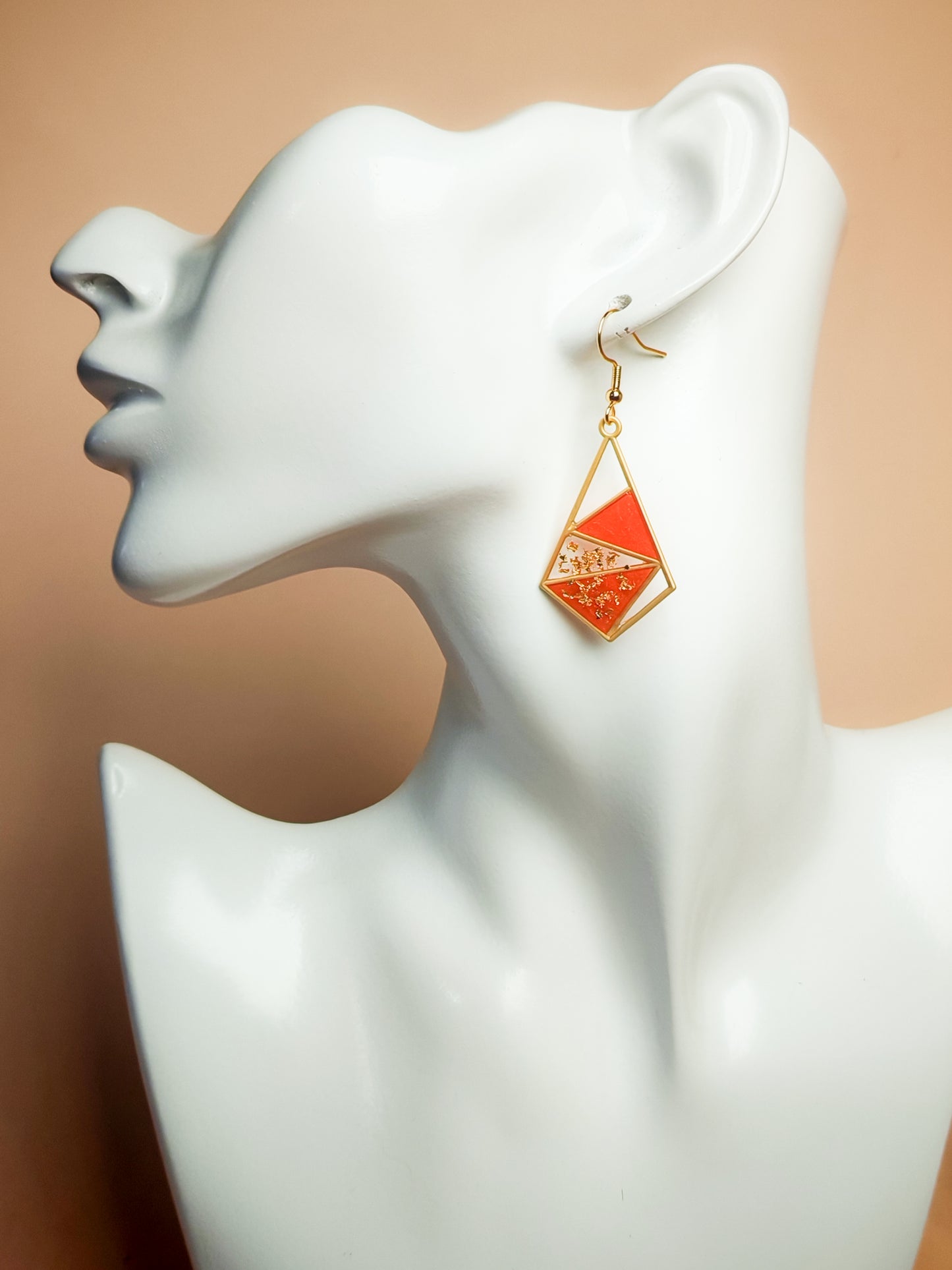 Boucles d’oreilles – Reflets d’Ambre et d’Or