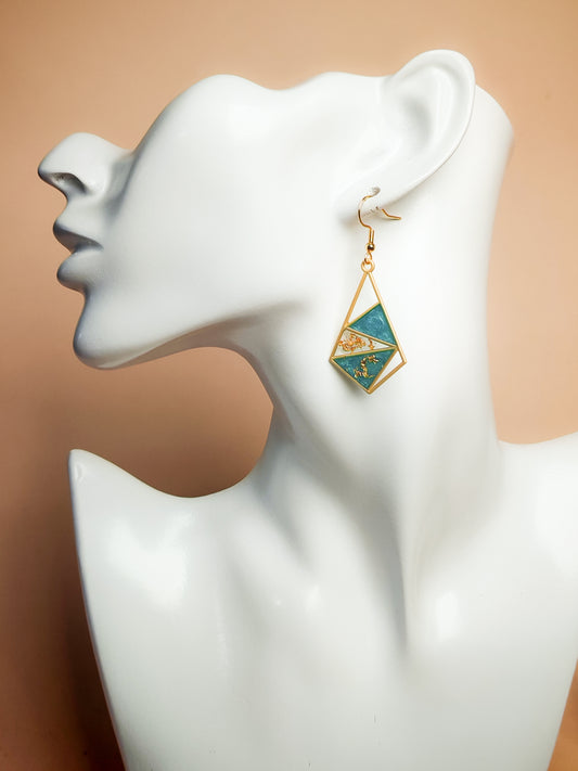 Boucles d’oreilles – Lagune dorée