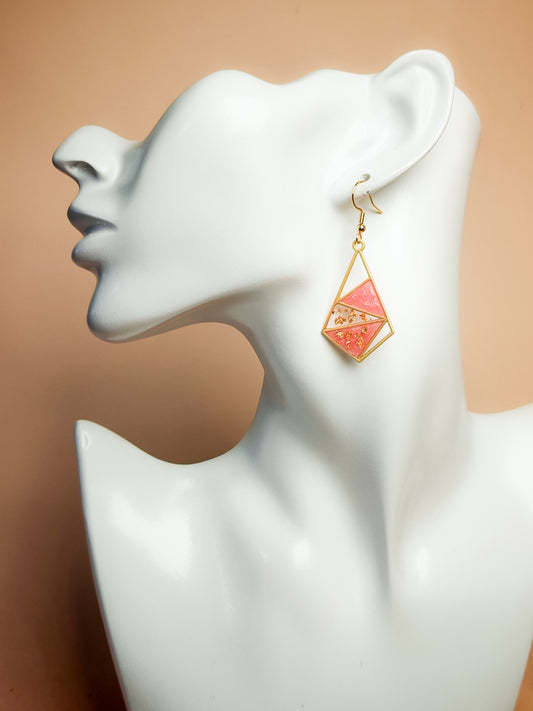 Boucles d’oreilles – Pétale poudré