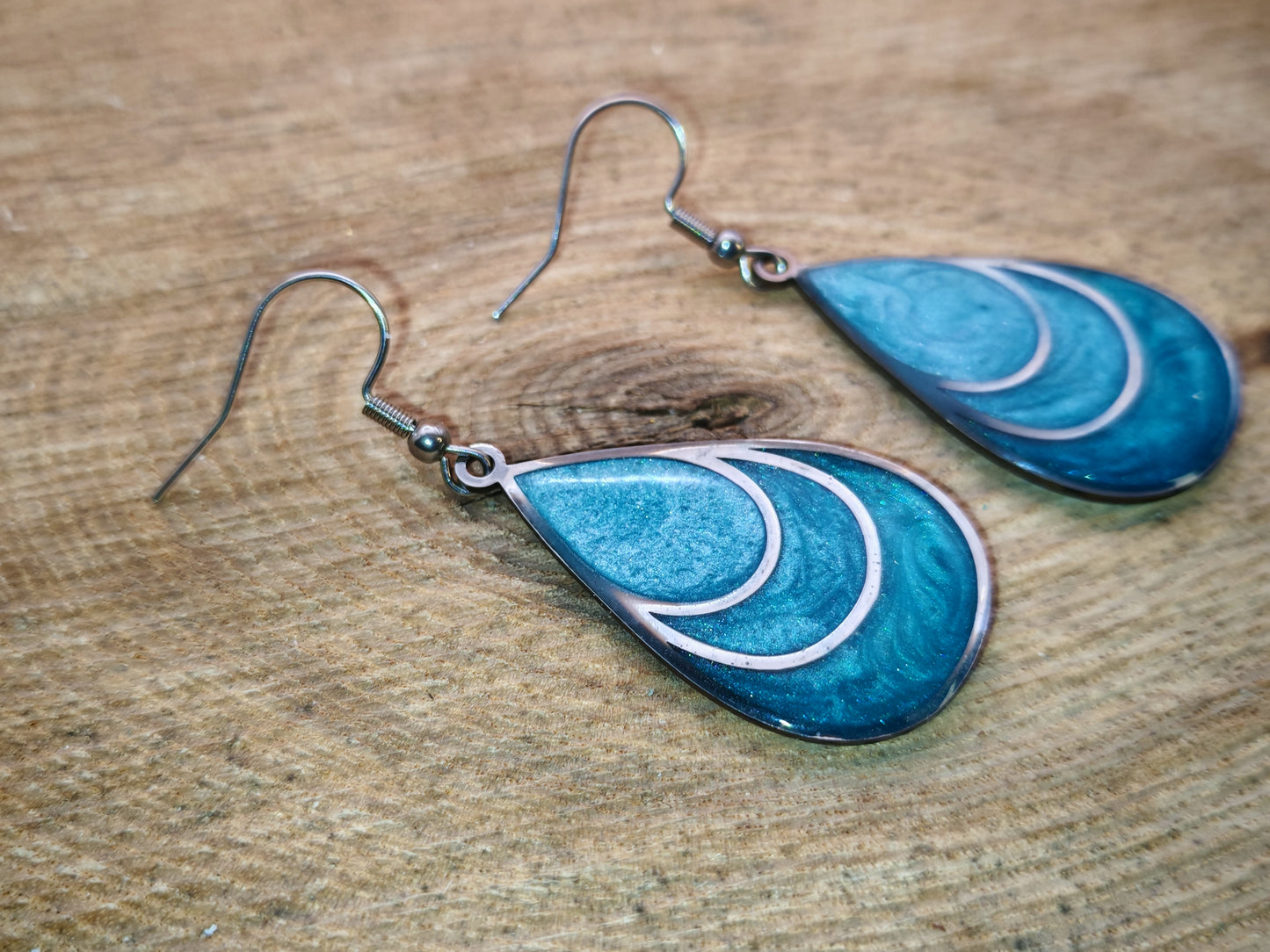Boucles d’oreilles – Goutte Bleu lagon