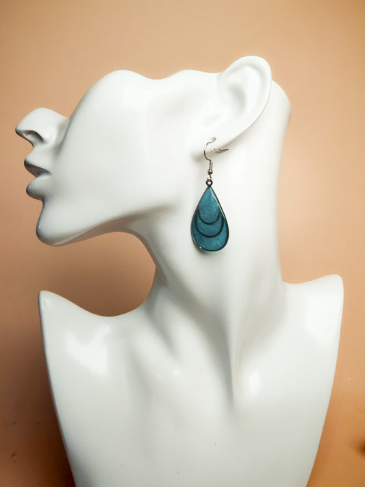 Boucles d’oreilles – Goutte Bleu lagon