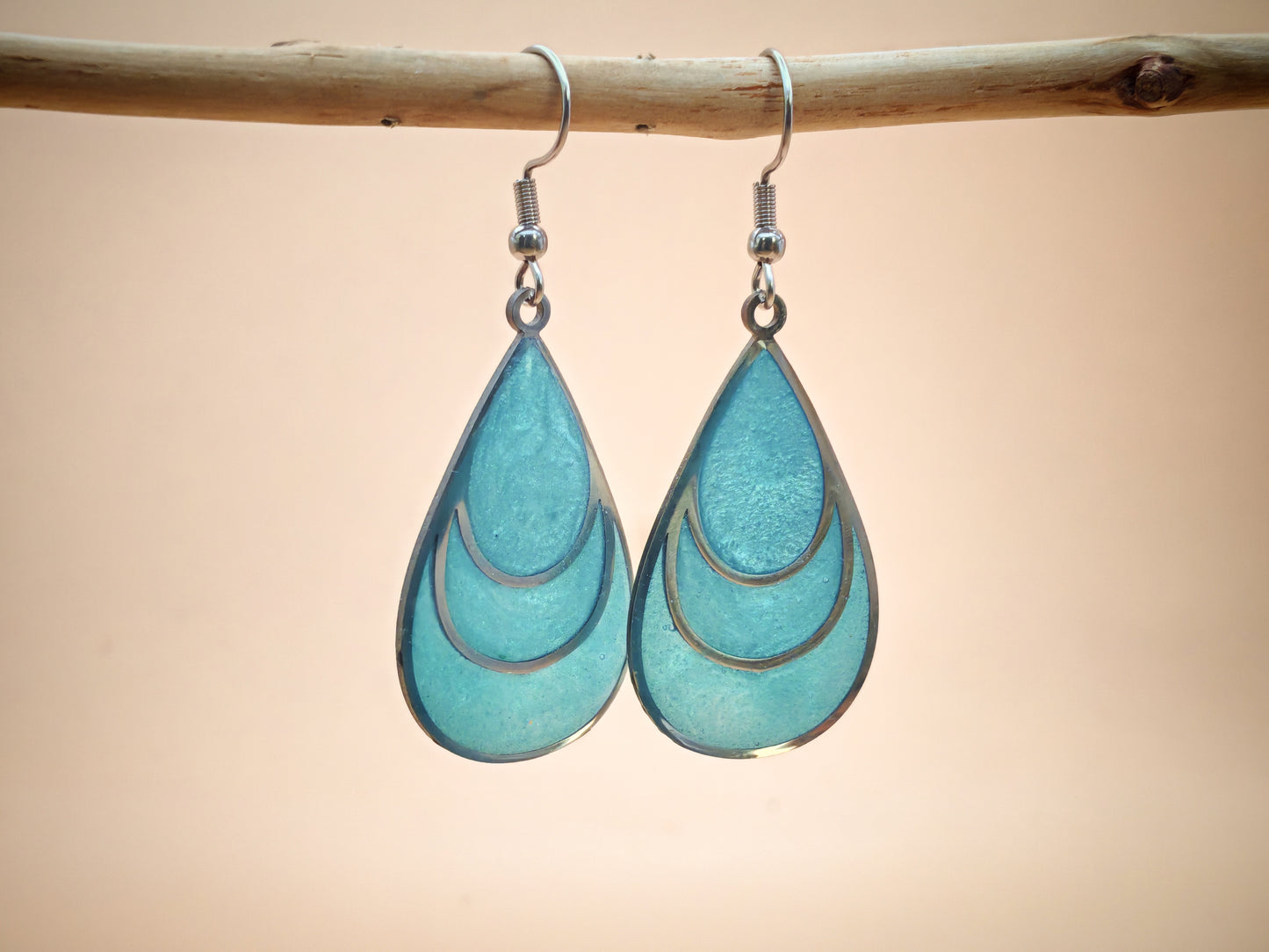 Boucles d’oreilles – Goutte Bleu lagon