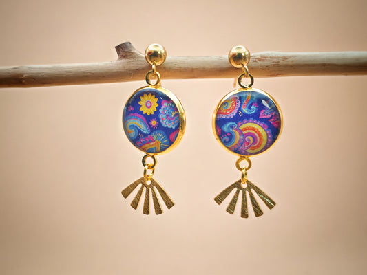 Boucles d'oreilles – Nuit bohème et éclat solaire