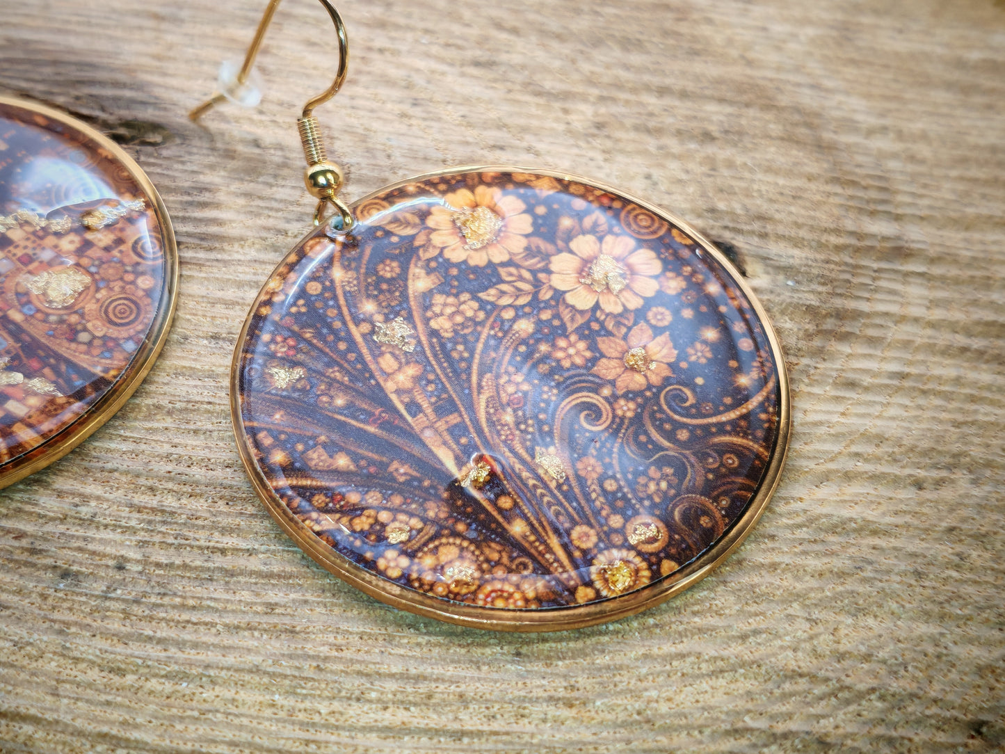 Boucles d’oreilles Klimt – Muse dorée